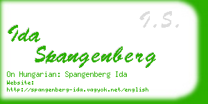 ida spangenberg business card